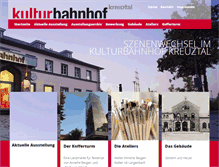 Tablet Screenshot of kulturbahnhof-kreuztal.de